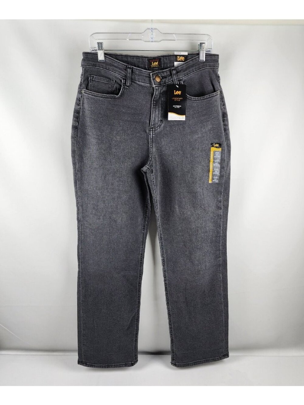 Lee Jeans Womens 12 Black Boyfriend Legendary Style Mid Rise (32x30) NWT